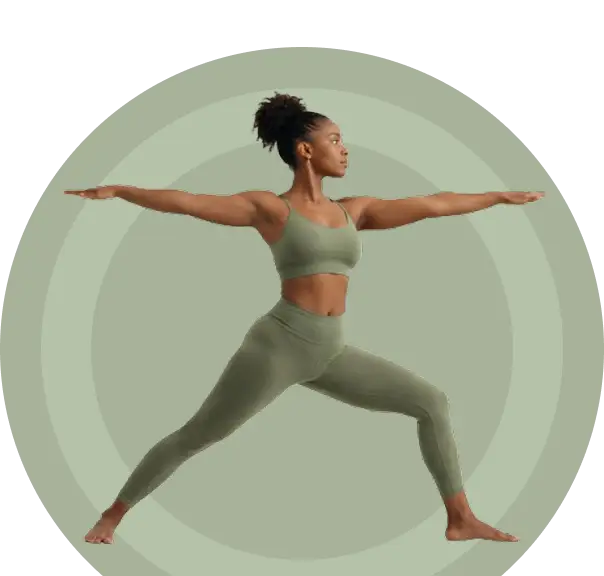 Warrior yoga pose silhouette