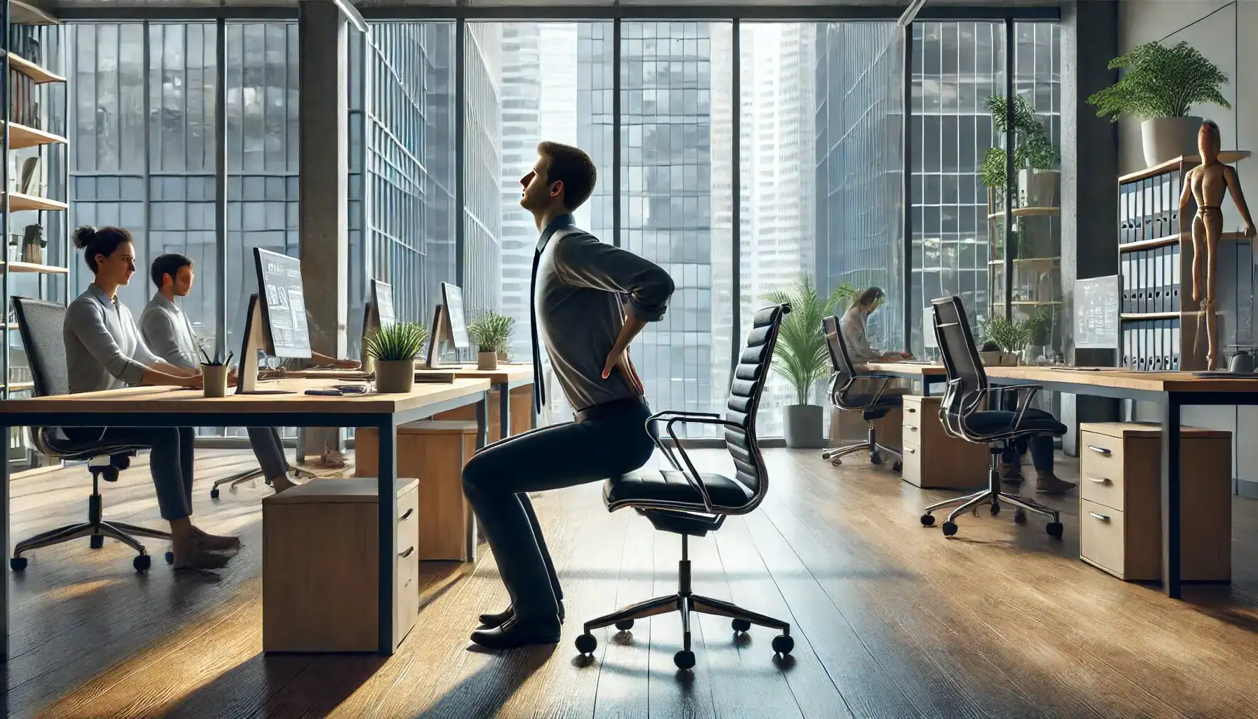 Man working at desk
