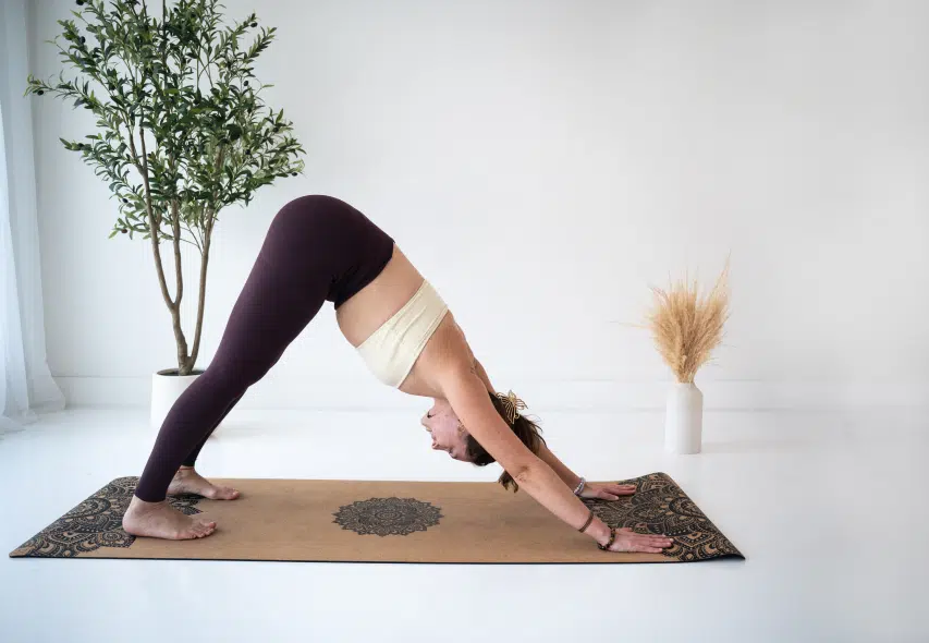 Pregnant woman doing yoga